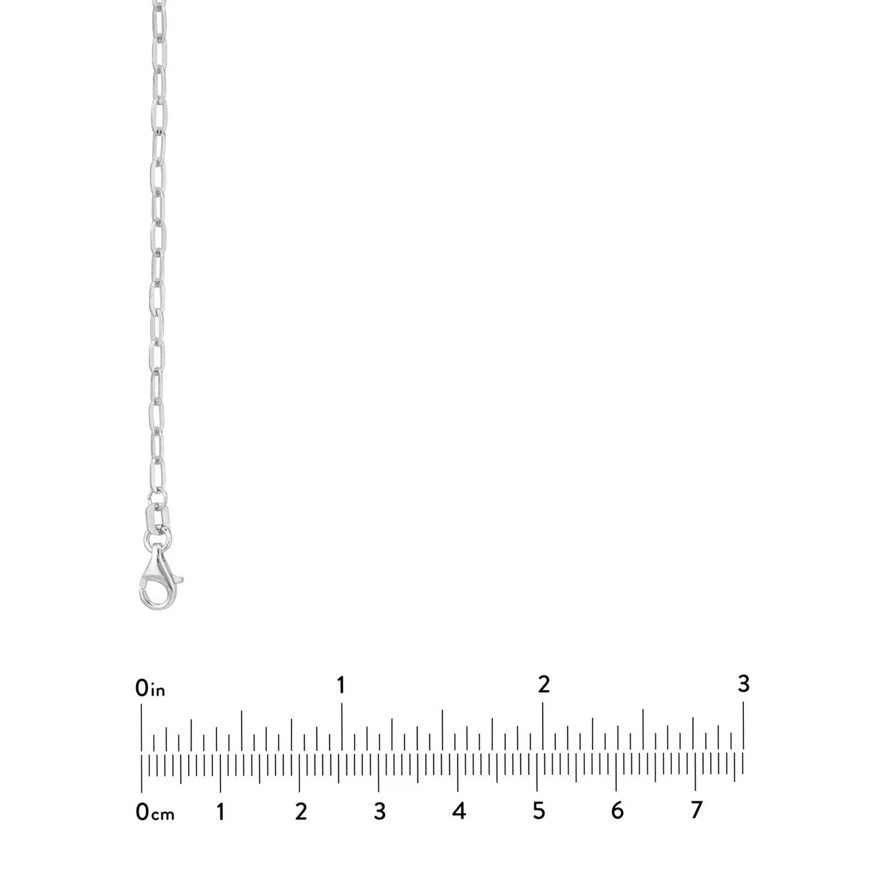 14K Solid Gold 2mm Paperclip Chain Necklace with Lobster Lock