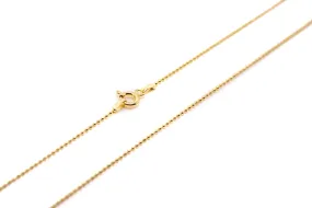 17.5" (45cm) Gold Plated Diamond Ball Chain - Trendy & Minimal Necklace