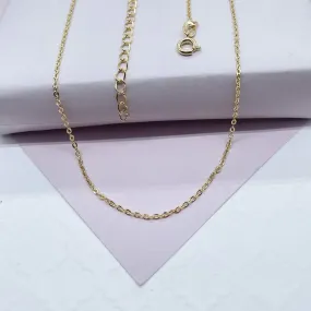 18k Gold Filled 1.5mmThin Oval Curb Chain