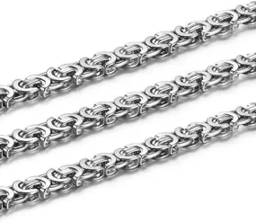 3.70 mm Byzantine Chain Made With Sterling Silver - Made For Men, Women, Children - Perfect For Pendants, Charms and Necklaces