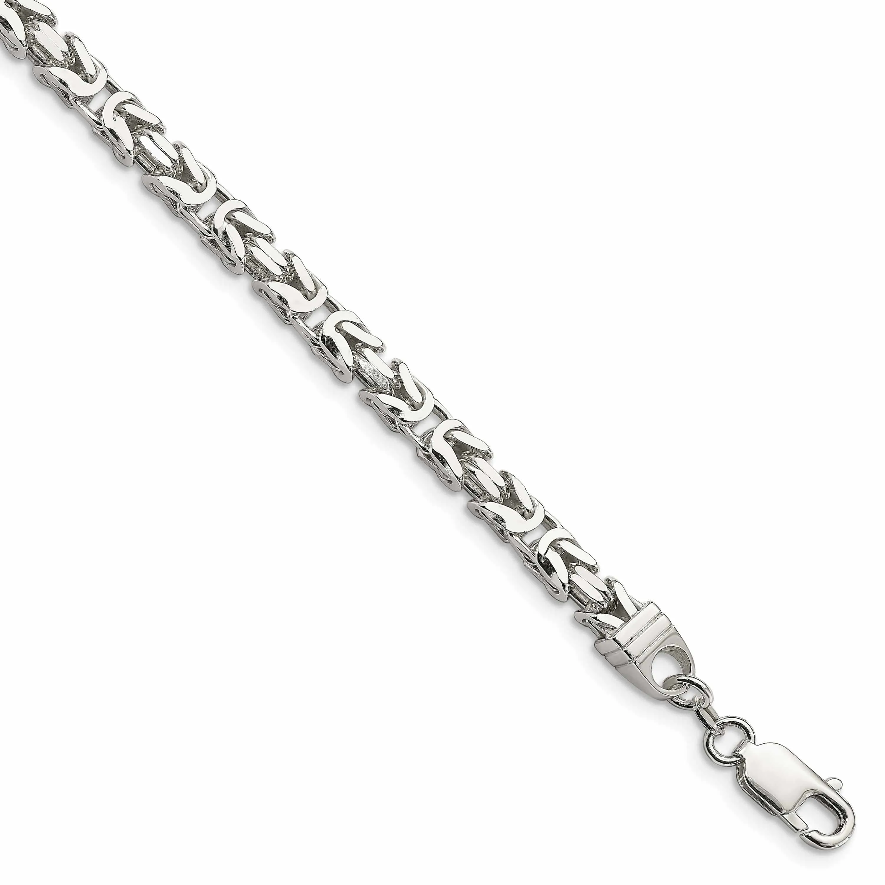 3.70 mm Byzantine Chain Made With Sterling Silver - Made For Men, Women, Children - Perfect For Pendants, Charms and Necklaces