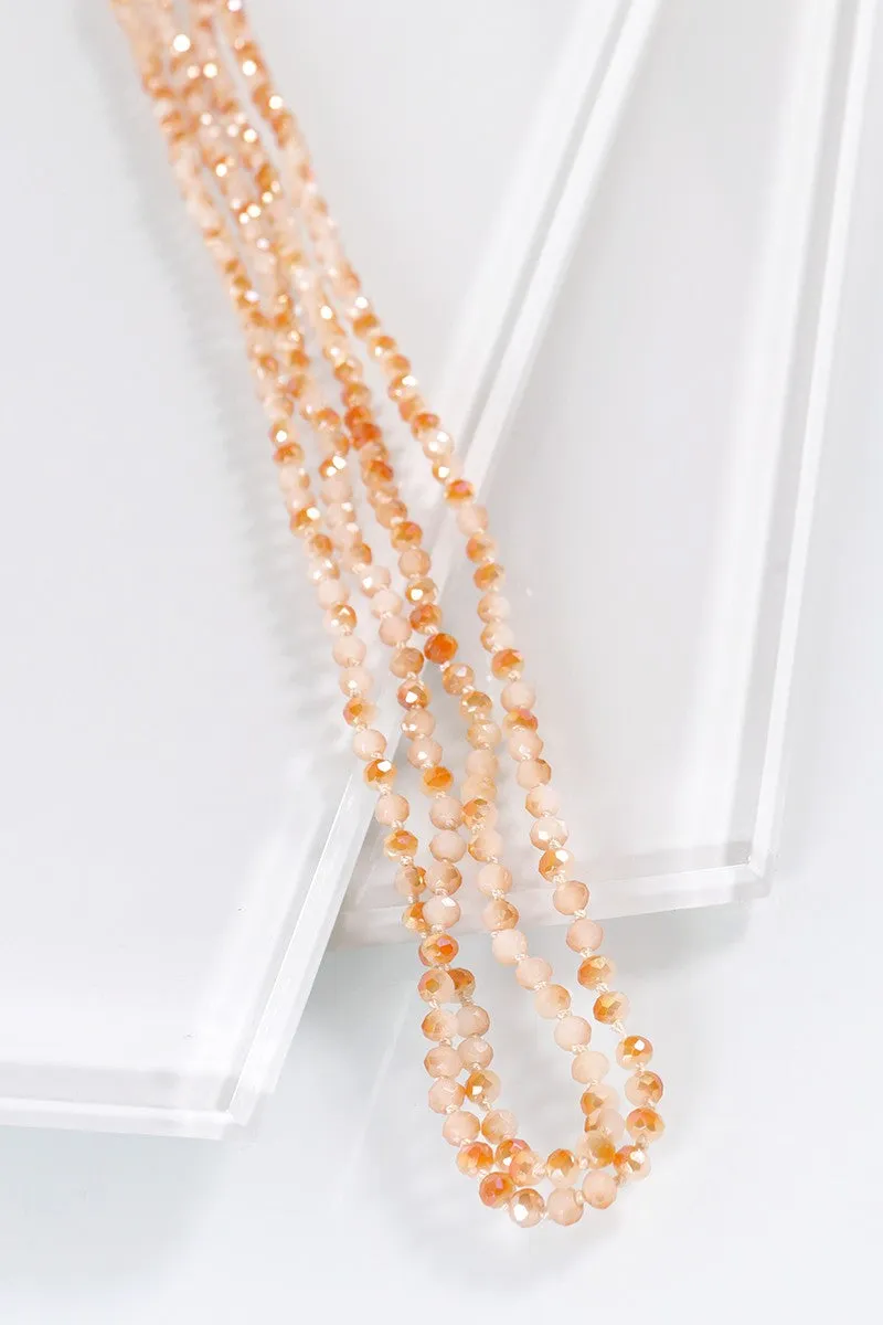 4mm Beaded Long Necklace
