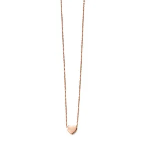 9ct Rose Gold Plain Heart Necklace GN235