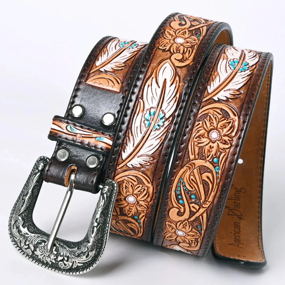 Adelaide Hand Tooled Leather Belt