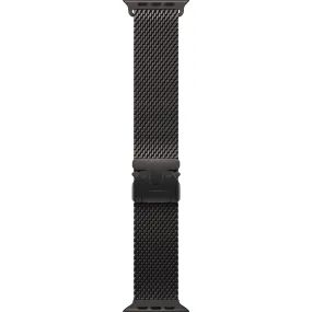 Apple Watch 49mm Black Titanium Milanese Loop [Medium]