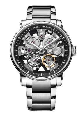 Arnold & Son Nebula 41.5 Steel Black Bracelet