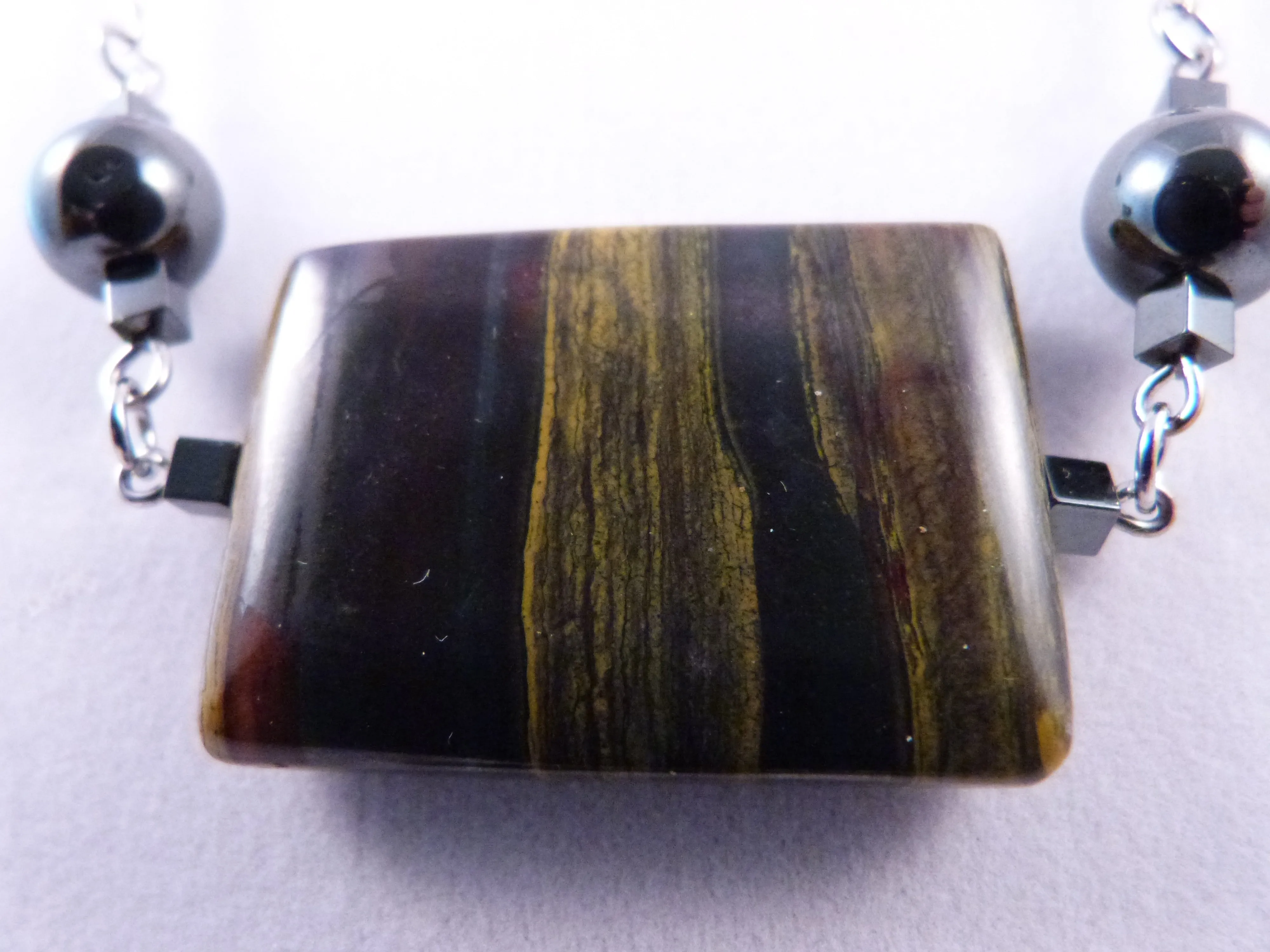 Banded Iron and Hematite Necklace
