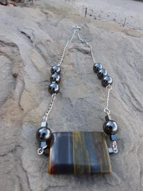 Banded Iron and Hematite Necklace
