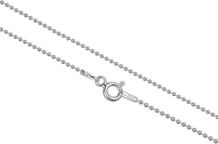 Bead Chain Made With Sterling Silver - Made For Men, Women, Children - Perfect For Pendants, Charms and Necklaces