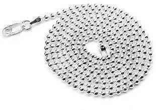 Bead Chain Made With Sterling Silver - Made For Men, Women, Children - Perfect For Pendants, Charms and Necklaces
