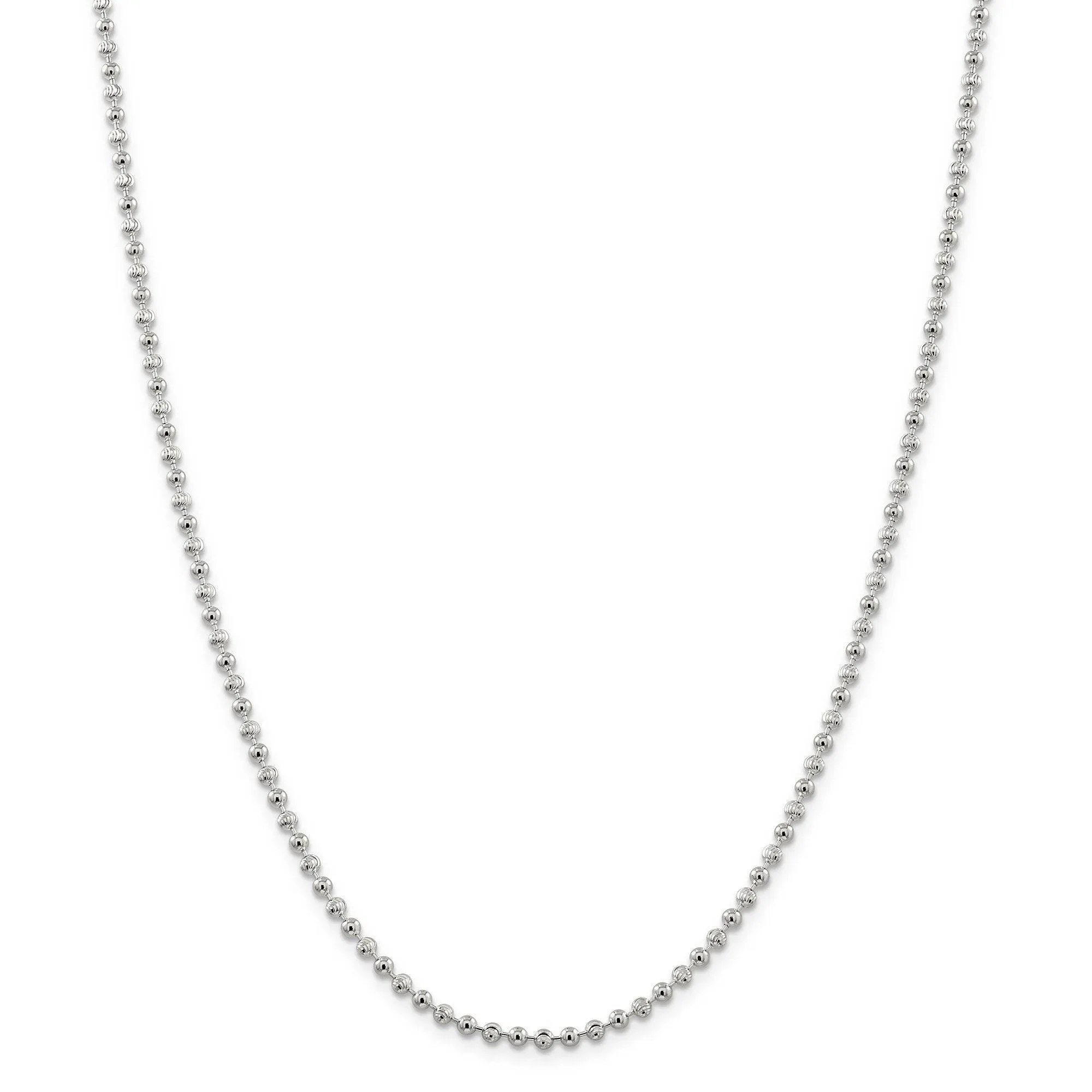Bead Chain Made With Sterling Silver - Made For Men, Women, Children - Perfect For Pendants, Charms and Necklaces