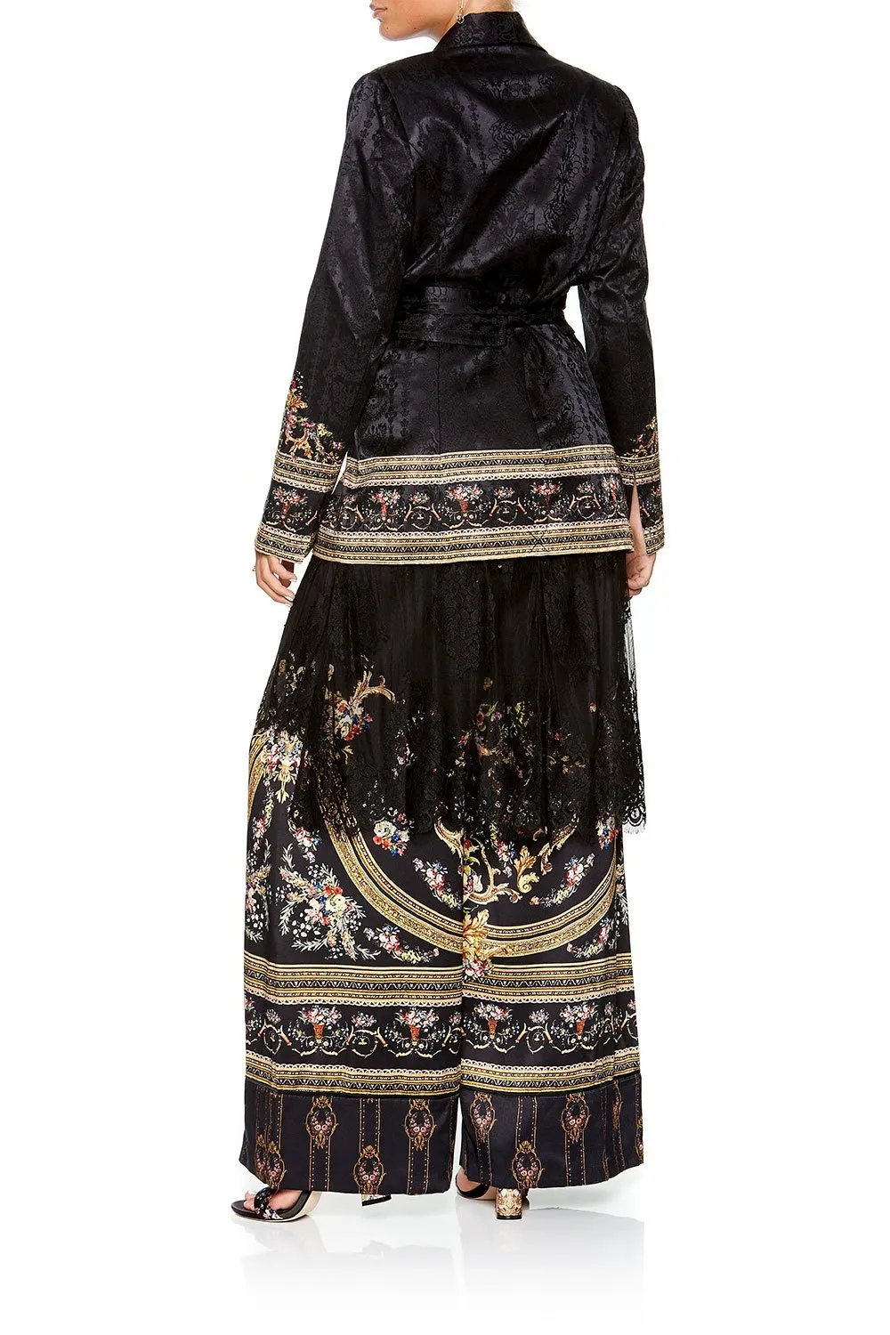 BLAZER WITH CHIFFON CONTRAST FRIEND IN FLORA