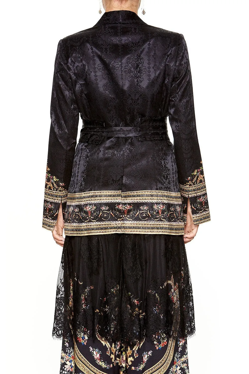 BLAZER WITH CHIFFON CONTRAST FRIEND IN FLORA