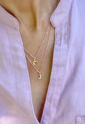 Blush & Co Initial Pendant Necklace E