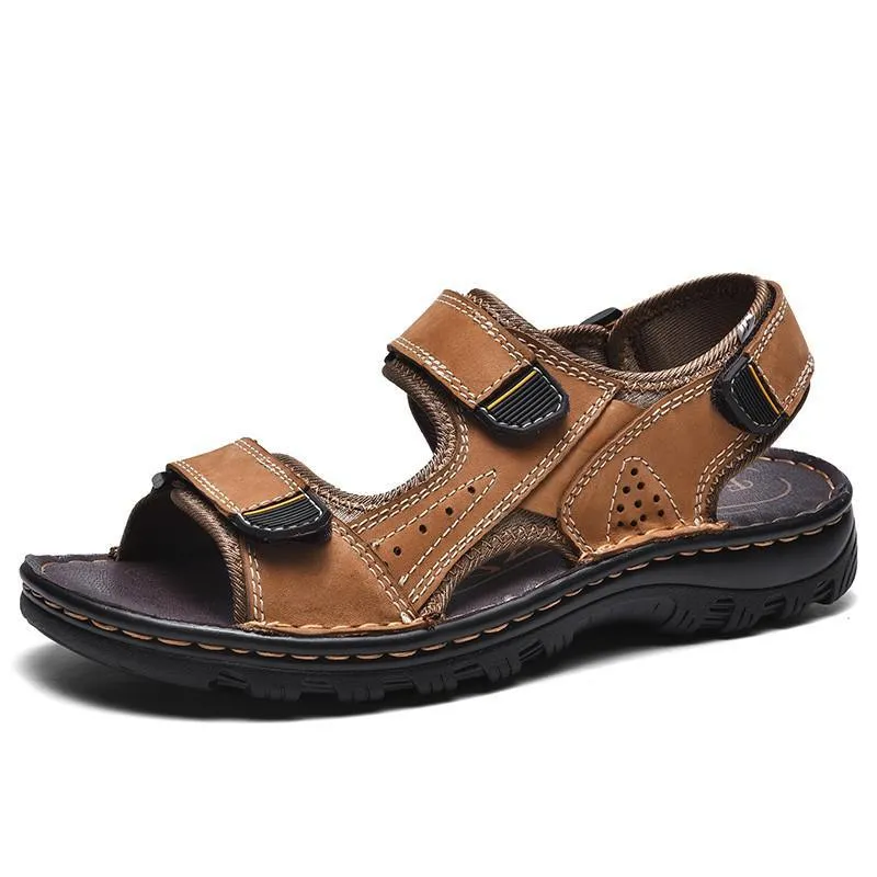 Brand Mens Gladiator Sandals Summer Leather Men's Sandals Comfortable Outdoor Men's Wading Shoes