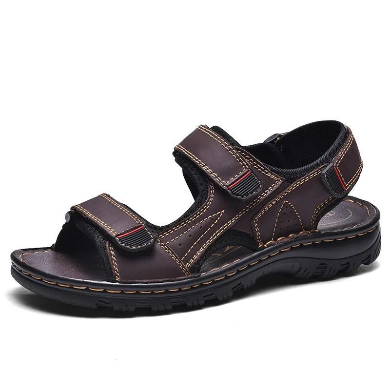 Brand Mens Gladiator Sandals Summer Leather Men's Sandals Comfortable Outdoor Men's Wading Shoes