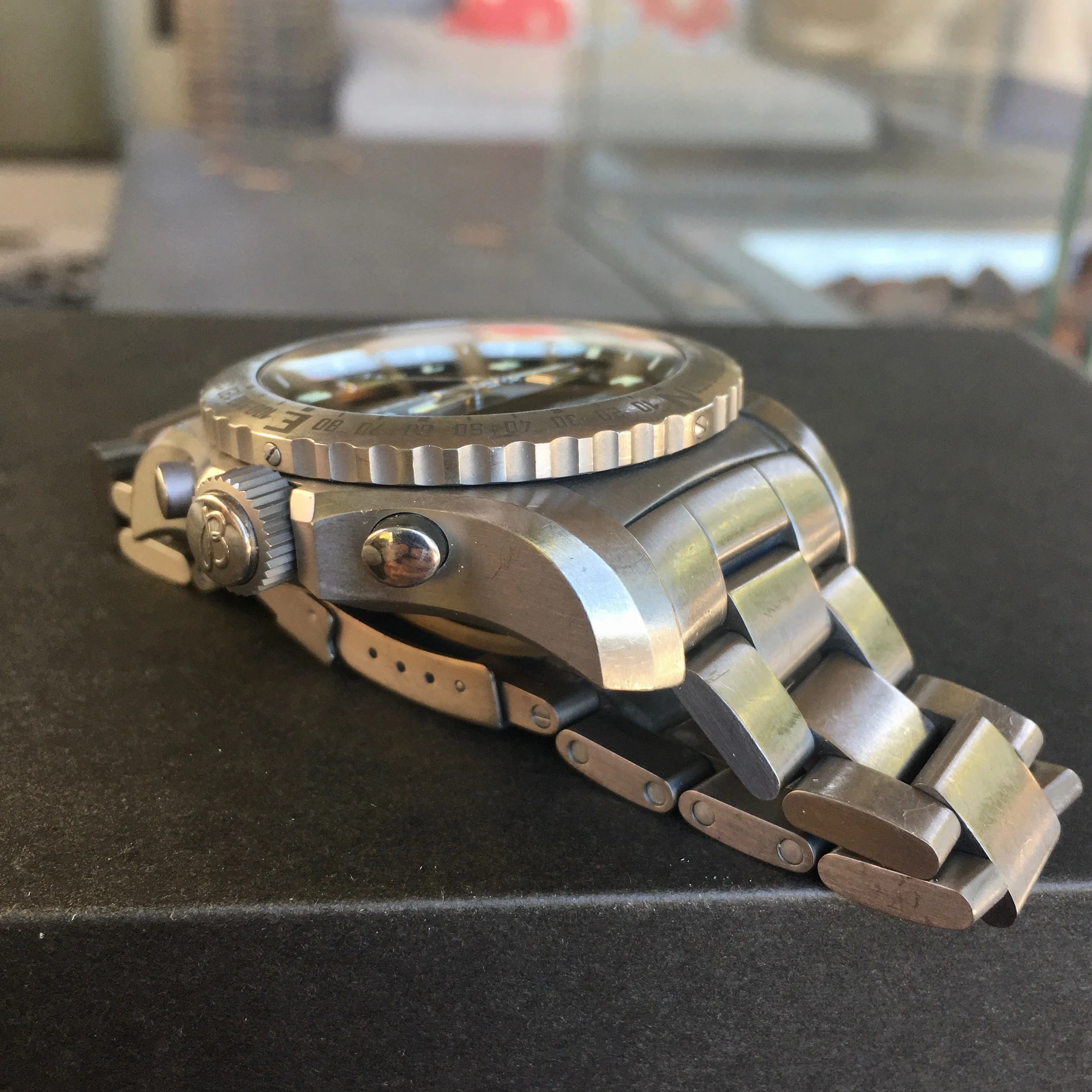 Breitling Cockpit B50 46mm EB5010 Black Titanium Wristwatch Box Papers