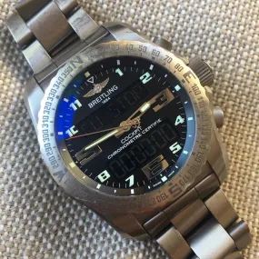 Breitling Cockpit B50 46mm EB5010 Black Titanium Wristwatch Box Papers