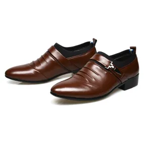 British Fashion Wedding Flats Shoes Luxury Oxfords Leather Casual Men's Business Suits Men Dress Shoes Artificial Affairs