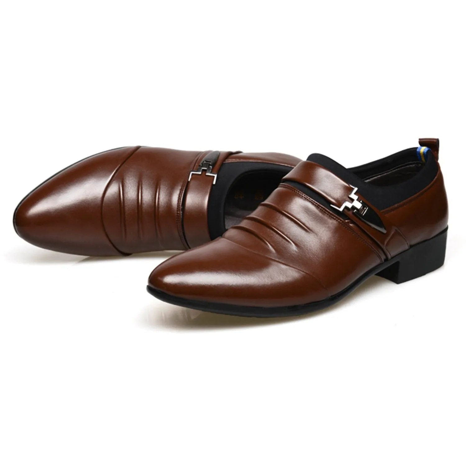 British Fashion Wedding Flats Shoes Luxury Oxfords Leather Casual Men's Business Suits Men Dress Shoes Artificial Affairs