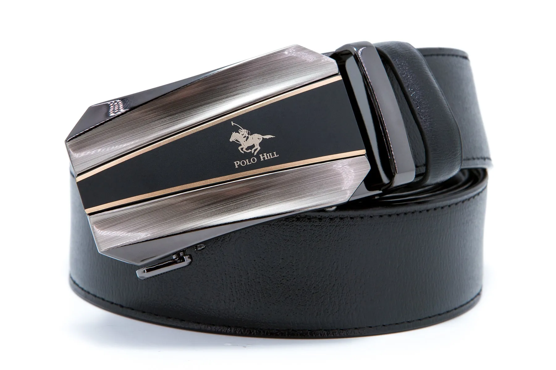 Brushed Bronze Contrast Automatic Buckle Belt