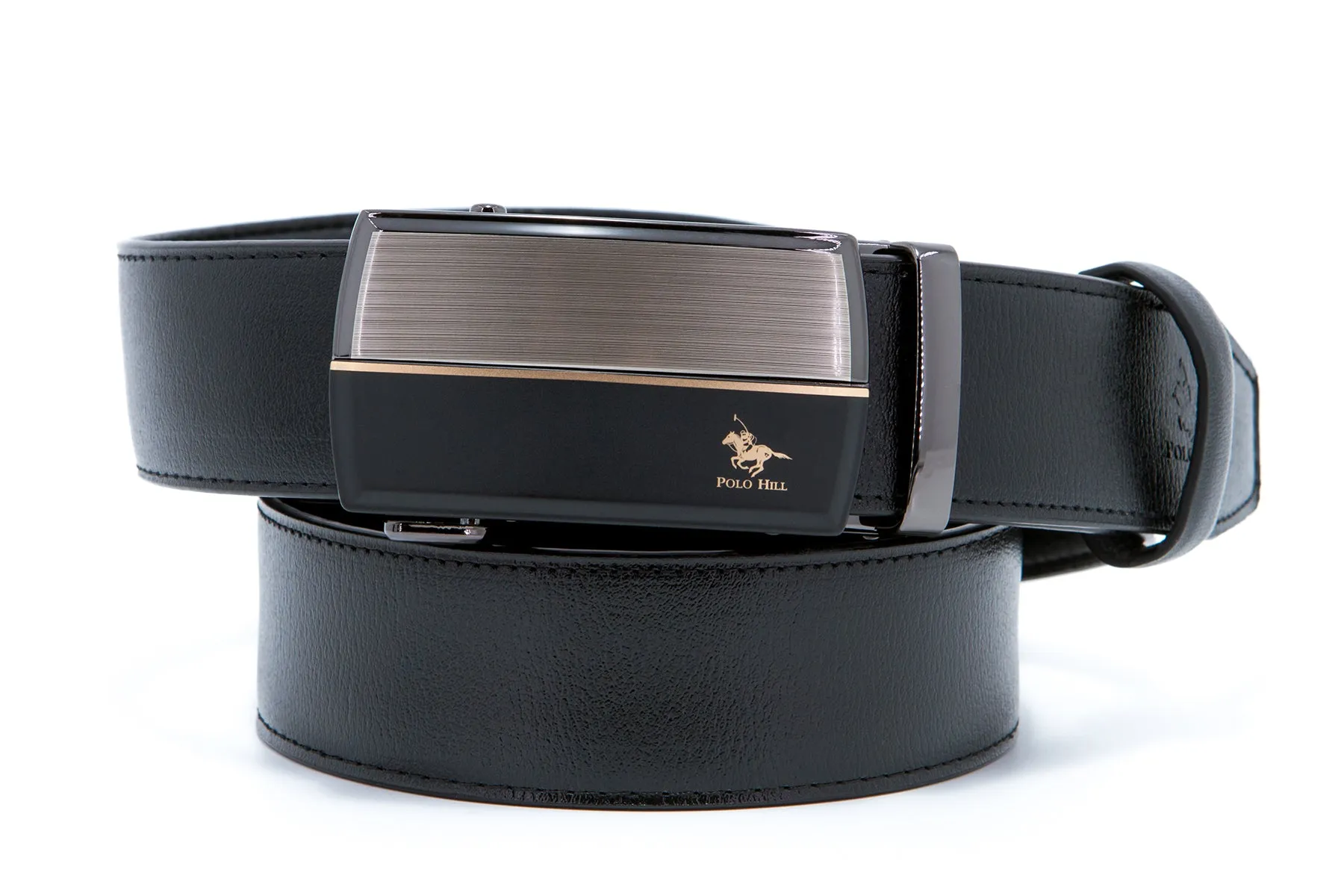 Brushed Bronze Contrast Automatic Buckle Belt