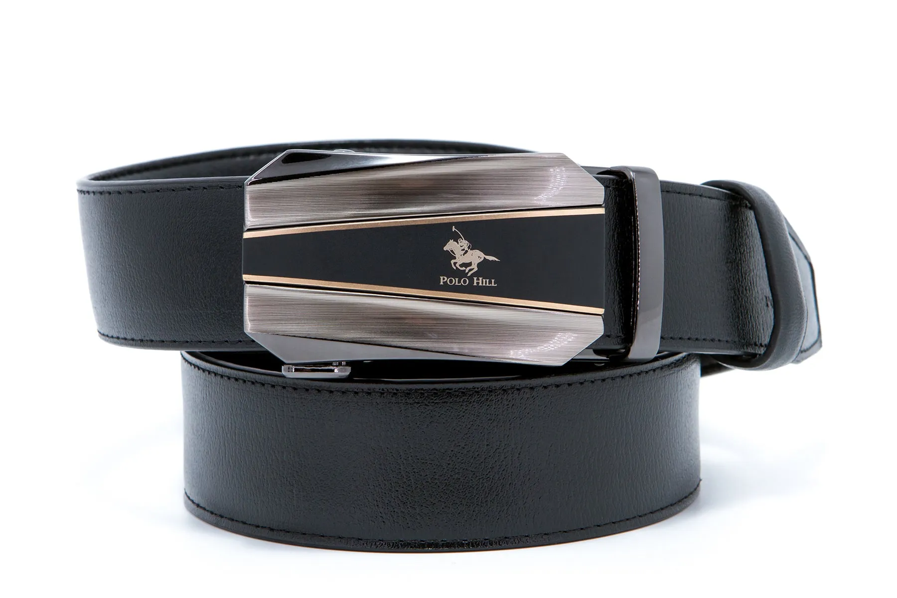 Brushed Bronze Contrast Automatic Buckle Belt