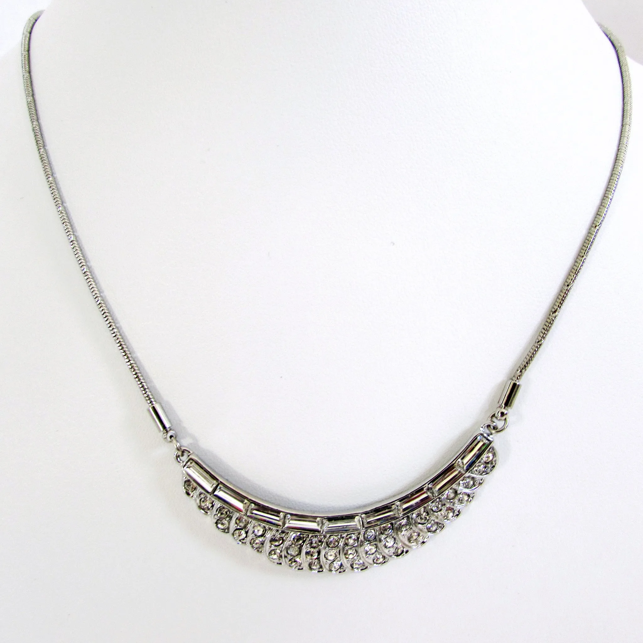 Carolee Crystal Cluster Frontal Necklace