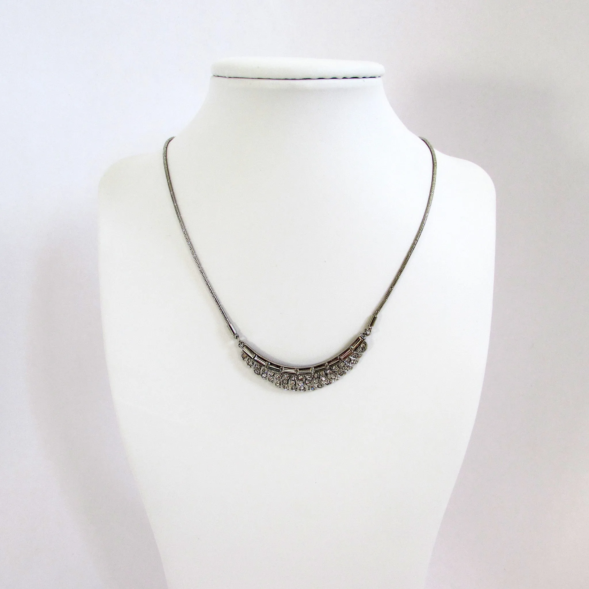 Carolee Crystal Cluster Frontal Necklace