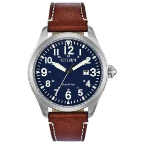 CITIZEN Eco-Drive Quartz Garrison Mens Watch Stainless Steel