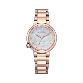 Citizen - EM0912-84Y Ladies Rose Gold Eco-Drive Dress Watch