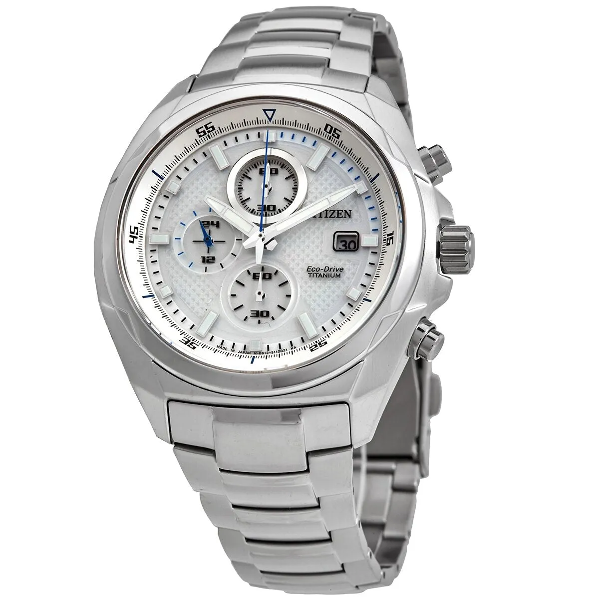 Citizen Titanium Eco-Drive Chronograph Silver Dial Men's Watch CA0190-56B