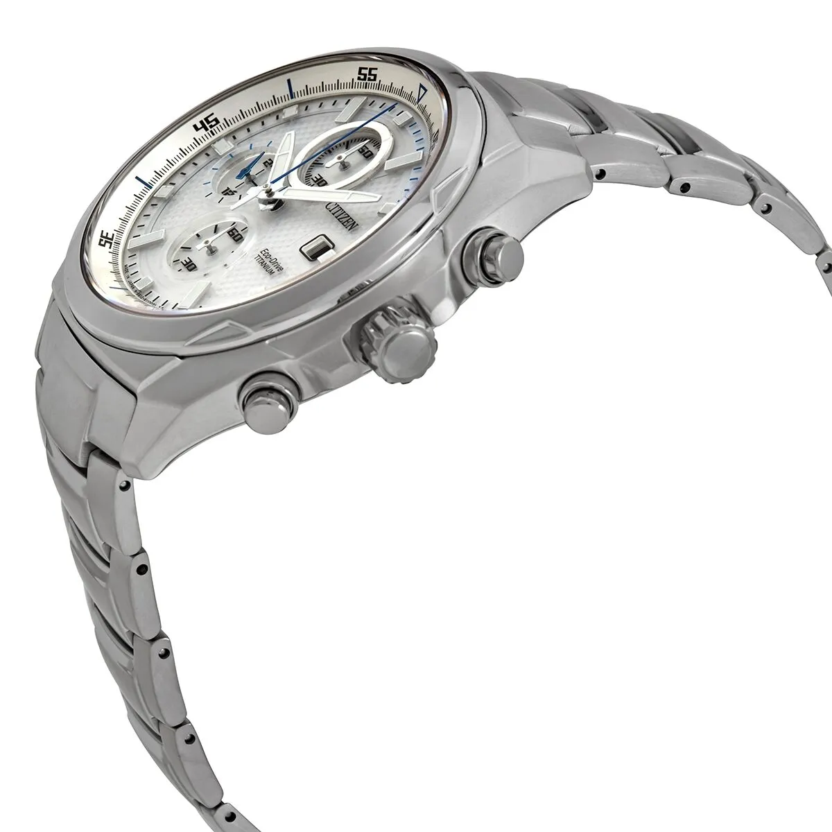 Citizen Titanium Eco-Drive Chronograph Silver Dial Men's Watch CA0190-56B