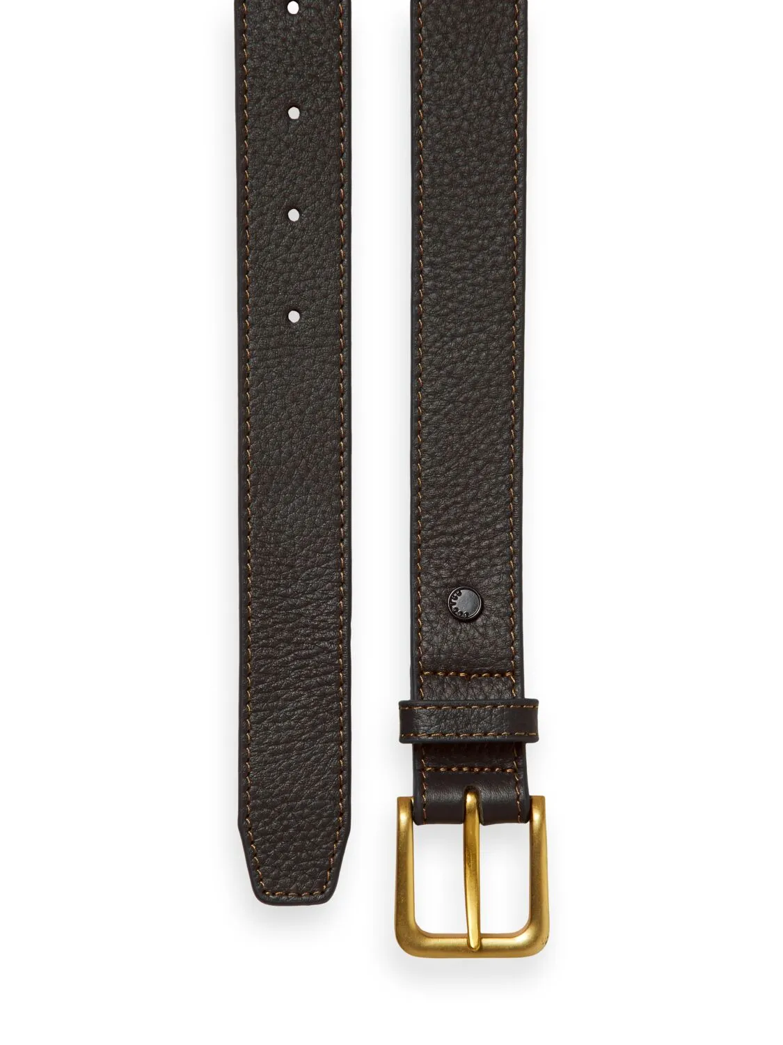Classic Leather Belt in Navy