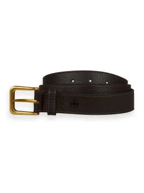 Classic Leather Belt in Navy
