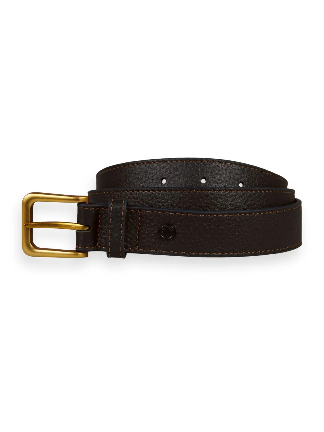 Classic Leather Belt in Navy