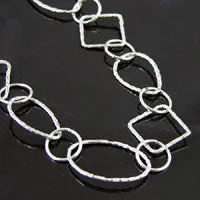 Classic Silver Cable Necklace, EA