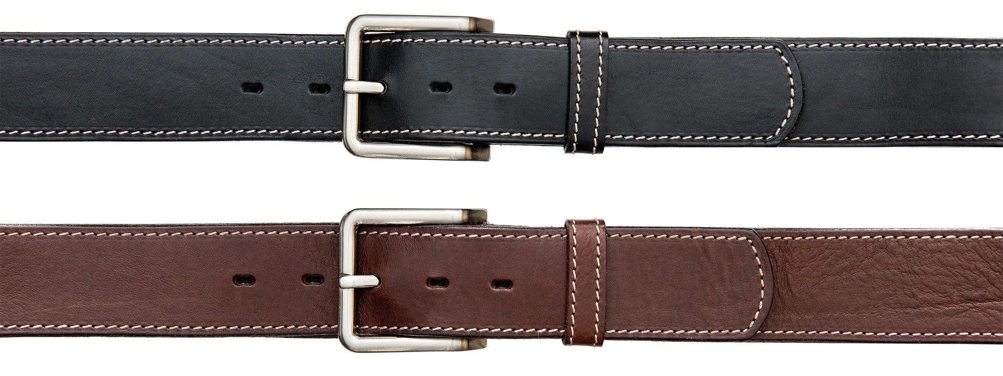 Classic Top Stitch Belt - Black