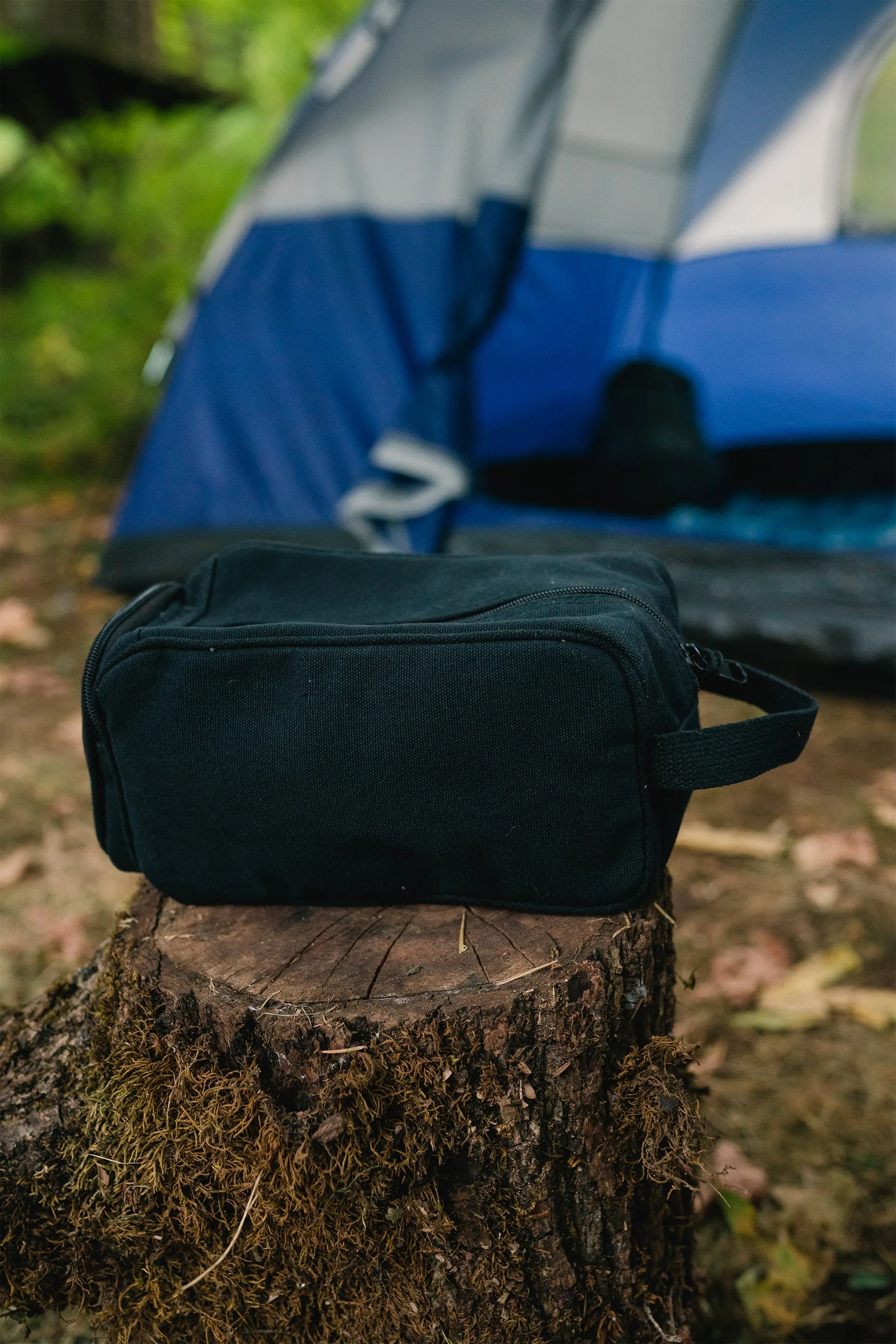 Cotton Canvas Travel Accessory Bag - Black