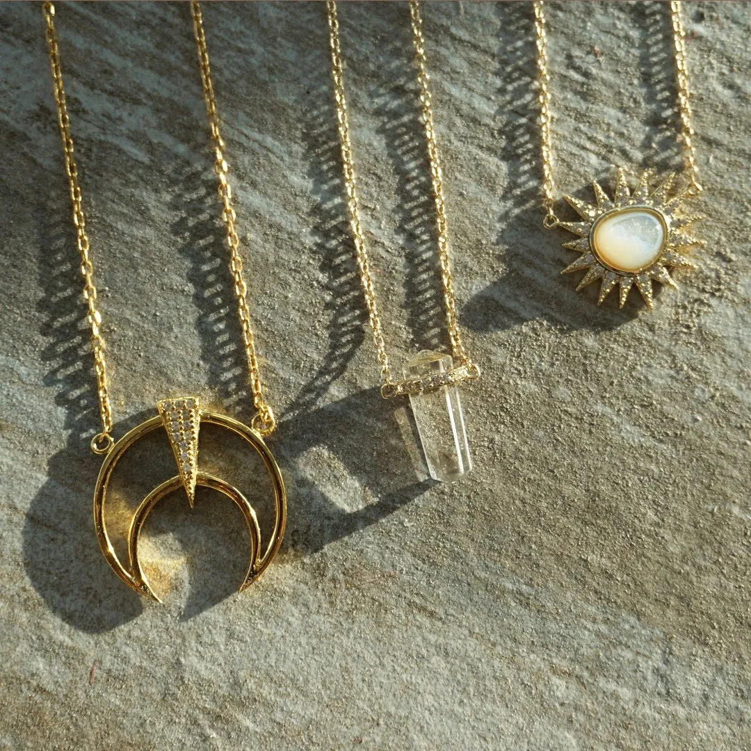 Crescent Pendant Necklace