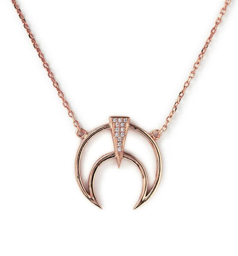 Crescent Pendant Necklace
