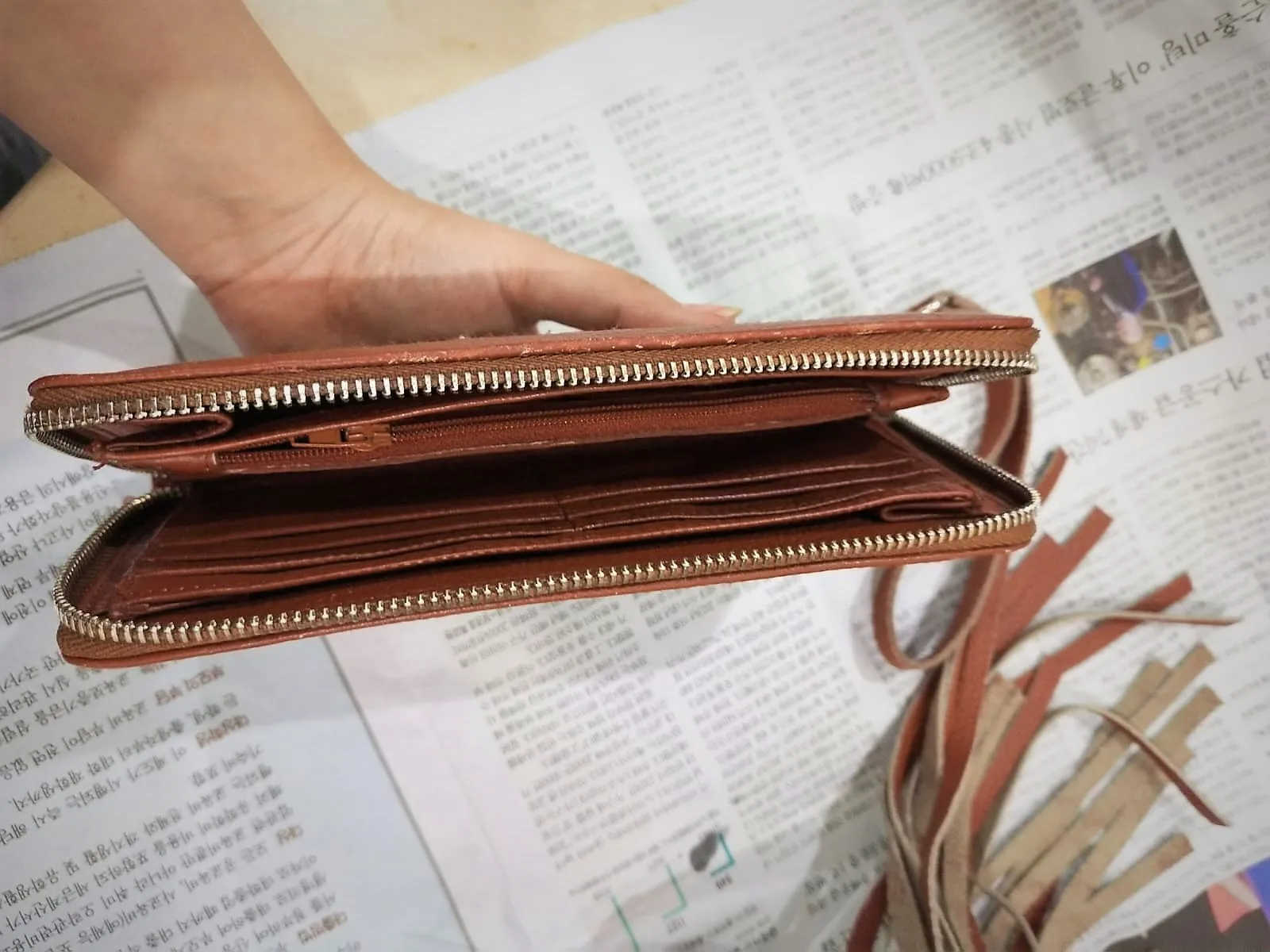 Crossbody Sling Bag With  Wristlet Wallet | Women's Leather Bags | Fringes Purse