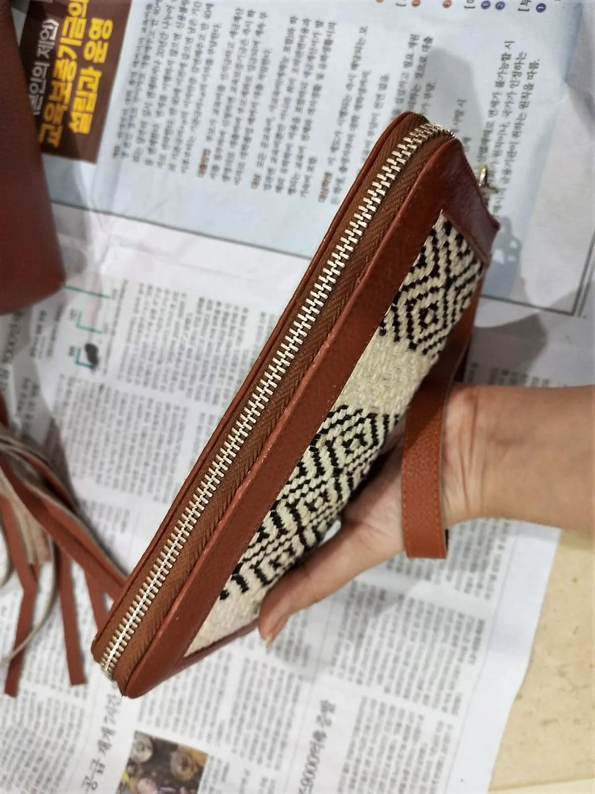 Crossbody Sling Bag With  Wristlet Wallet | Women's Leather Bags | Fringes Purse