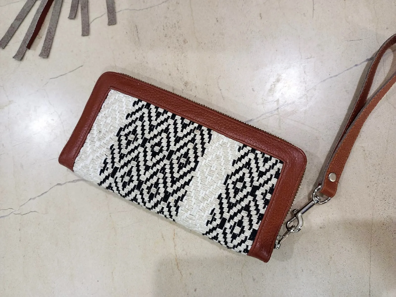 Crossbody Sling Bag With  Wristlet Wallet | Women's Leather Bags | Fringes Purse