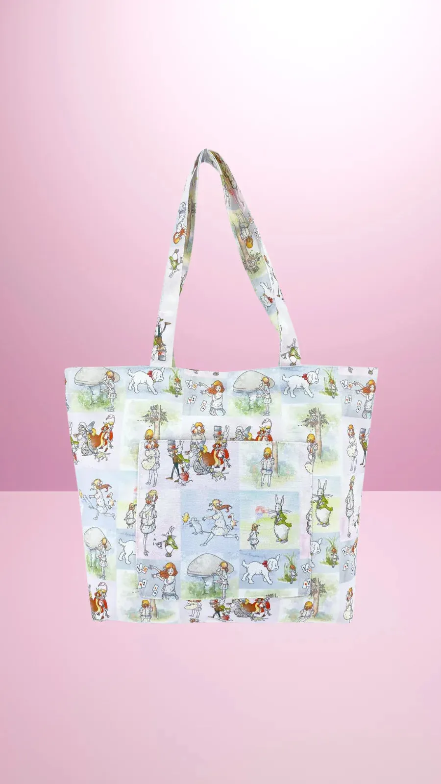 Daily Tote Shopping Bag - Alice in Wonderland - Watercolour Stories