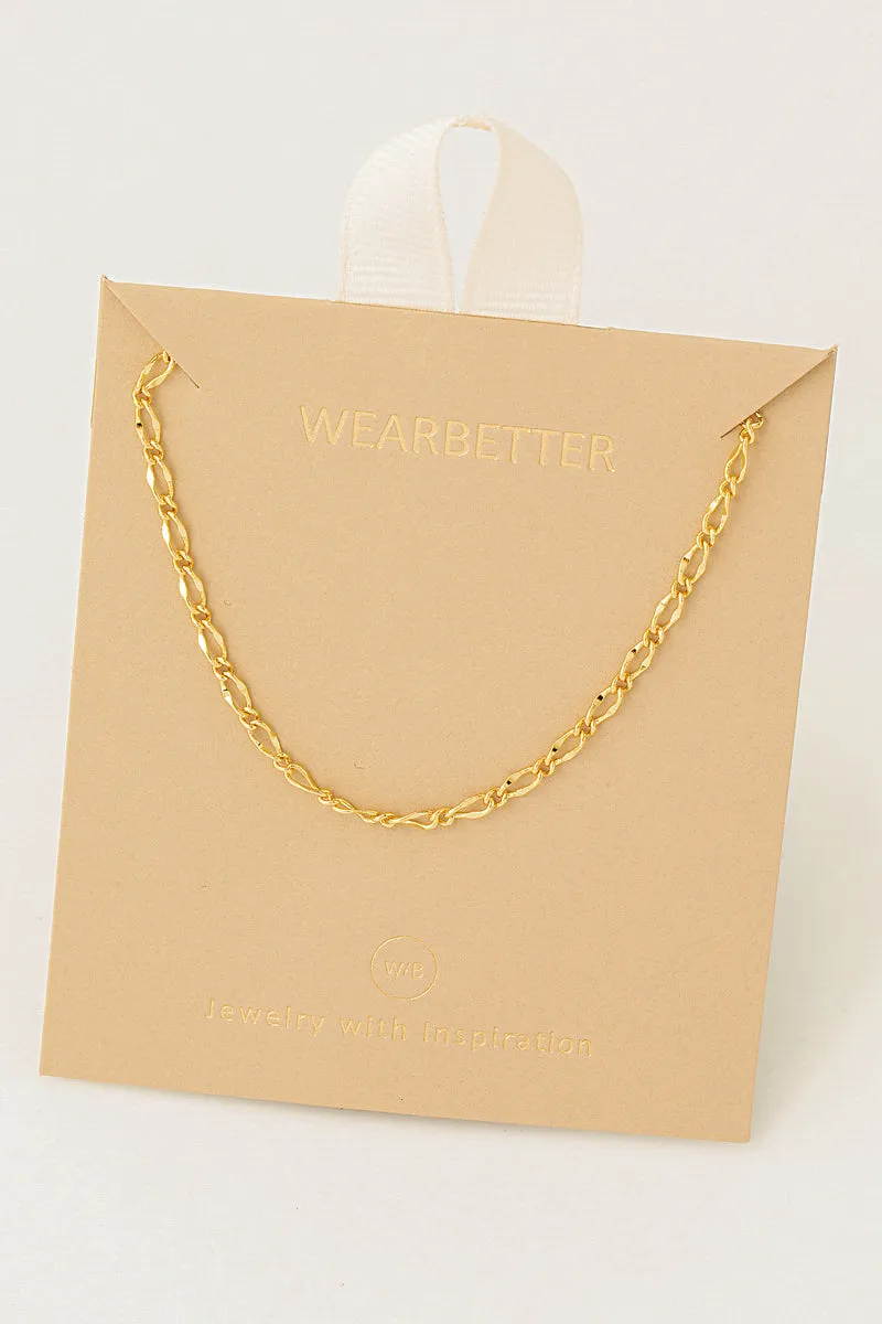 Dainty Chain Link Necklace in Gold