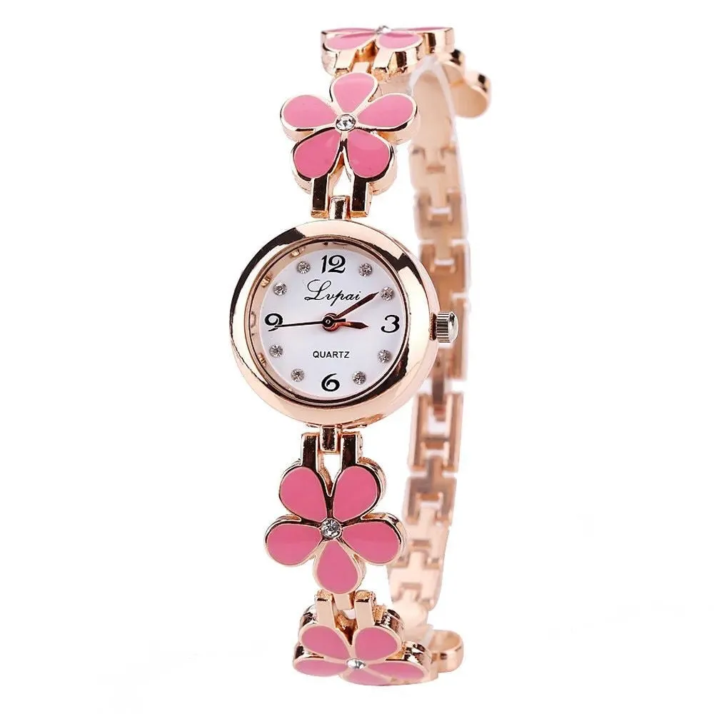Daisy and Lucky Goddess Grass Bracelet Watch – Forest Style, INS Academy Fashion, Korean Simple & Elegant Watch for Students