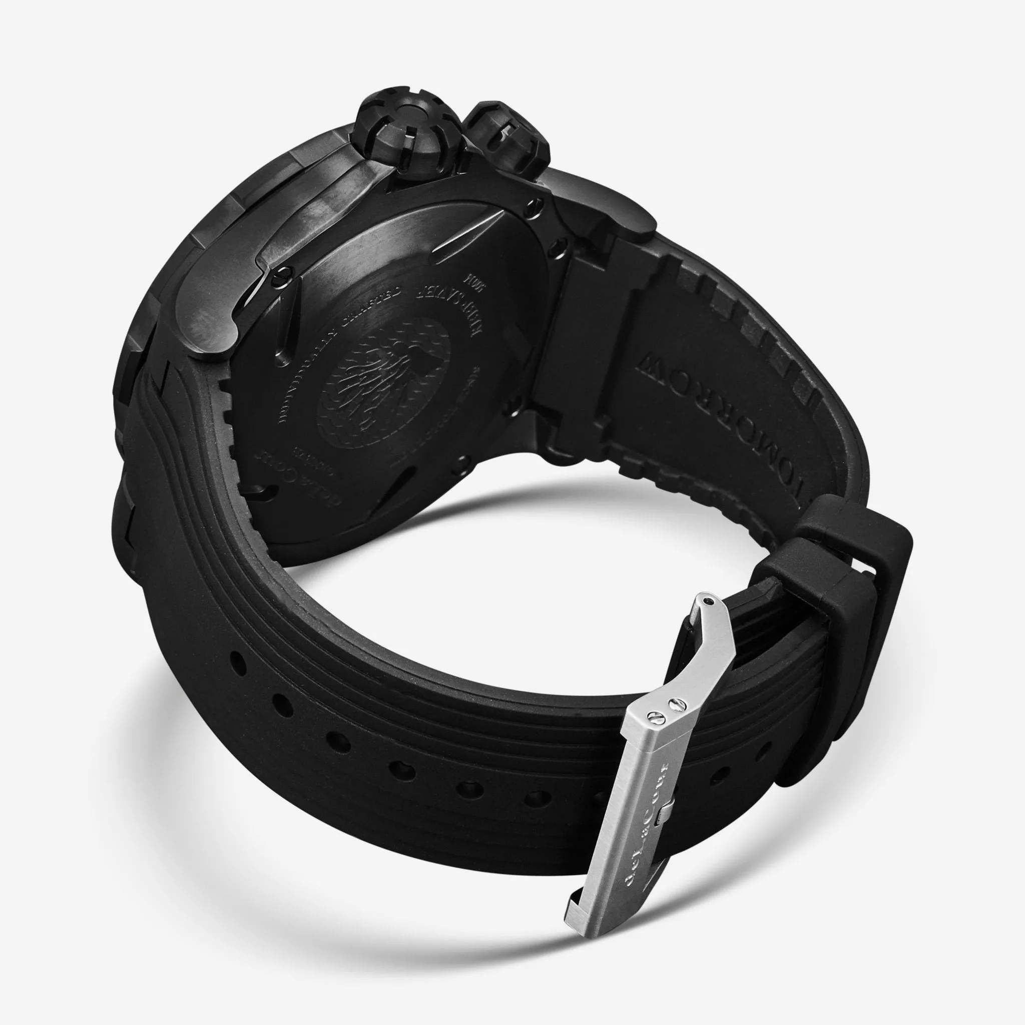 DeLaCour 'Promess' Deep Diver Titanium Black DLC Men's Automatic Watch WATI0041-1342