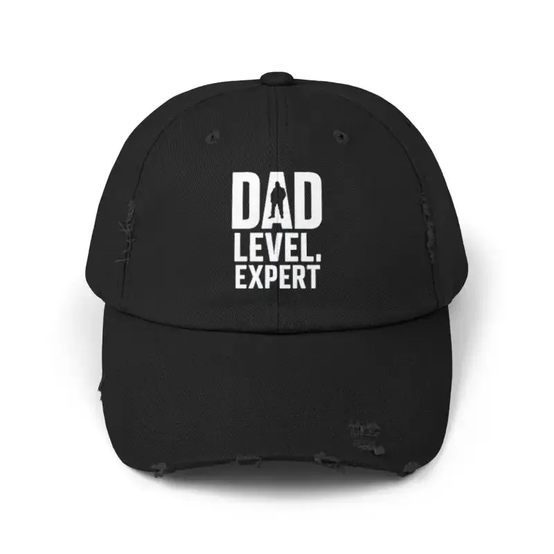Distressed Hats Dad Level Expert Fathers Day Hat