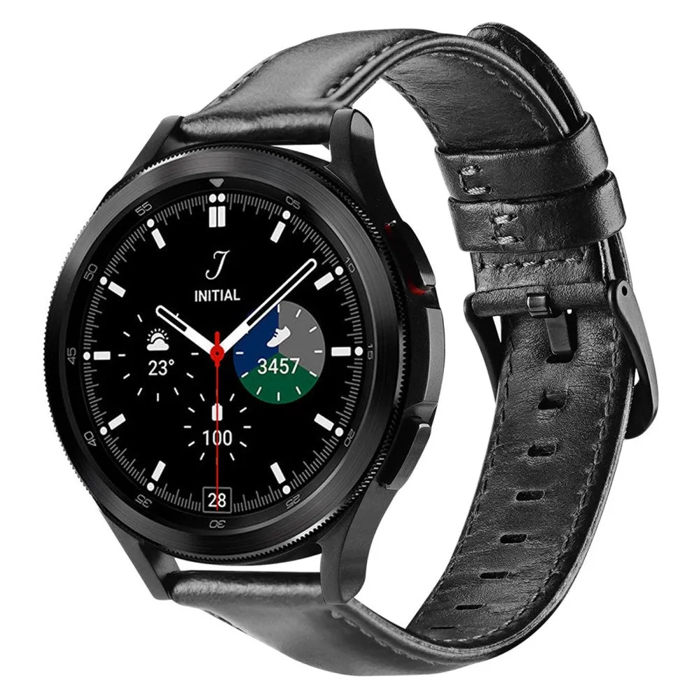Dux Ducis - Samsung Galaxy Watch 7 (40mm) Genuine Leather Band 20mm (Wrist Circumference: 170-220mm) - Black